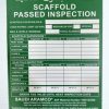 SCAFFOLDING TAG GREEN - ARAMCO STD